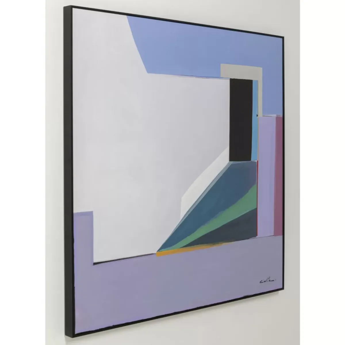 Gerahmtes Bild Abstract Shapes Lila 113X113Cm Bilder