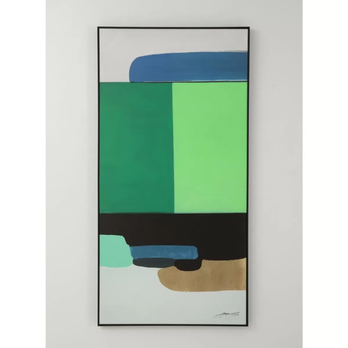 Best Gerahmtes Bild Abstract Shapes Grun 73X143Cm Bilder