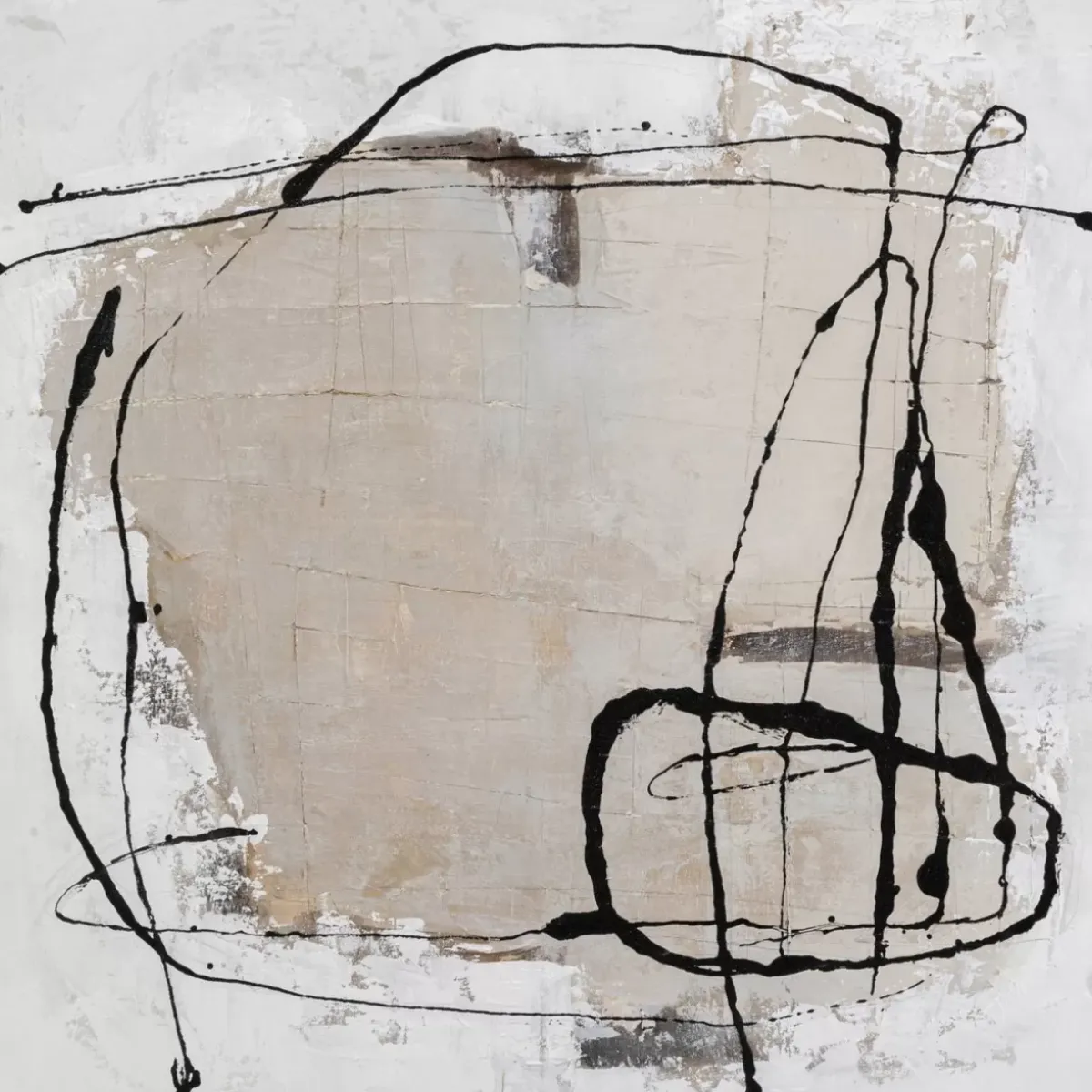 Gerahmtes Bild Dust Grau 100X100Cm Bilder
