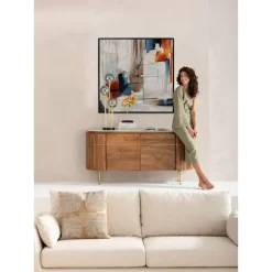 Gerahmtes Bild Visione Obliquo 100X100Cm Bilder