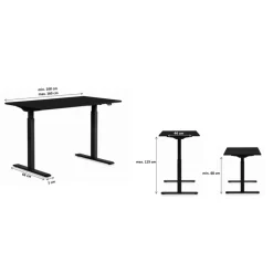 Outlet Gestell Tavola Office Schwarz Smart Tische