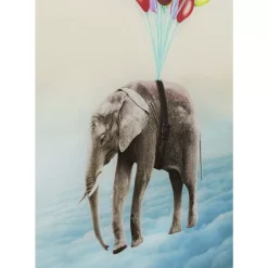 New Glasbild Balloon Elephant 100X150Cm Bilder