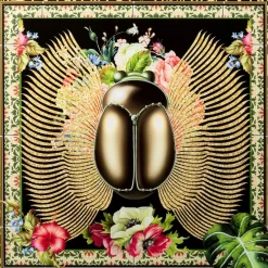 Online Glasbild Beetle Flower 100X100Cm Bilder