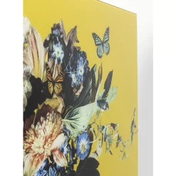 Glasbild Bouquet Beauty Gelb 100X100Cm Bilder