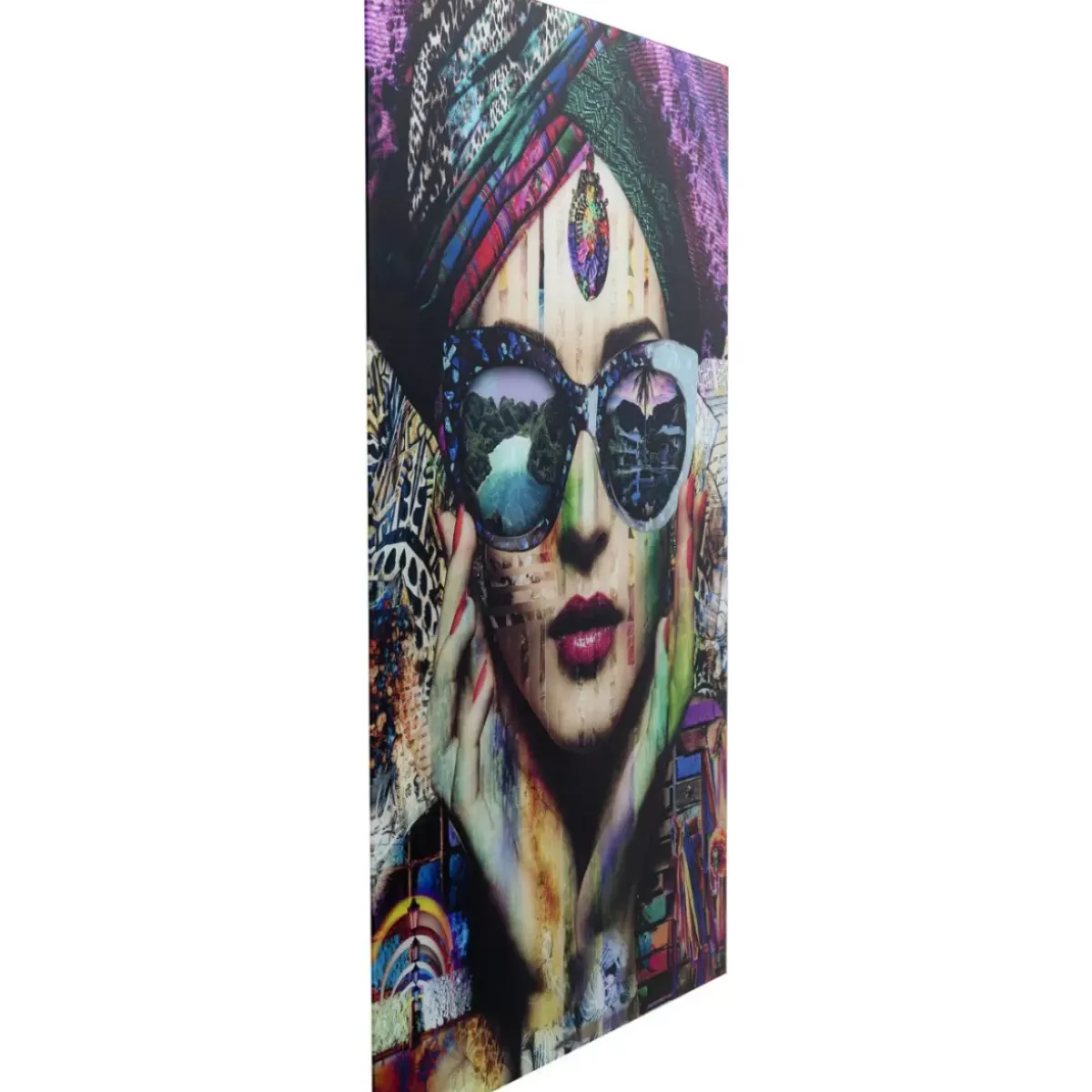 Glasbild Colorful Artist 80X120Cm Bilder