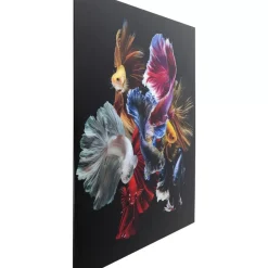 Online Glasbild Colorful Swarm Fish 120X120Cm Bilder