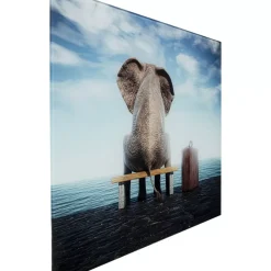 New Glasbild Elephant Journey 60X40Cm Bilder