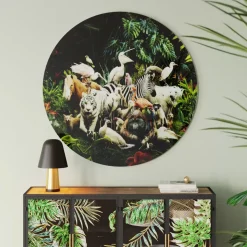 Hot Glasbild Jungle Animals O120Cm Bilder