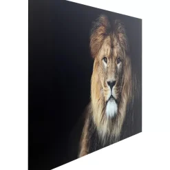 New Glasbild King Of Lion 150X100Cm Bilder