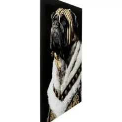 Glasbild King Pug 40X60Cm Bilder