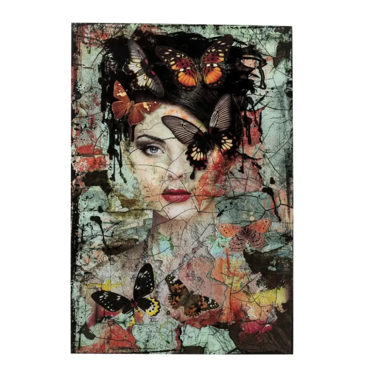 Hot Glasbild Lady Butterfly 100X150Cm Bilder