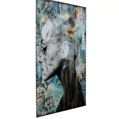 Glasbild Lady Flower 100X150Cm Bilder