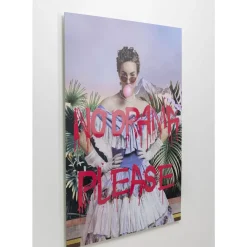New Glasbild No Drama 90X120Cm Bilder