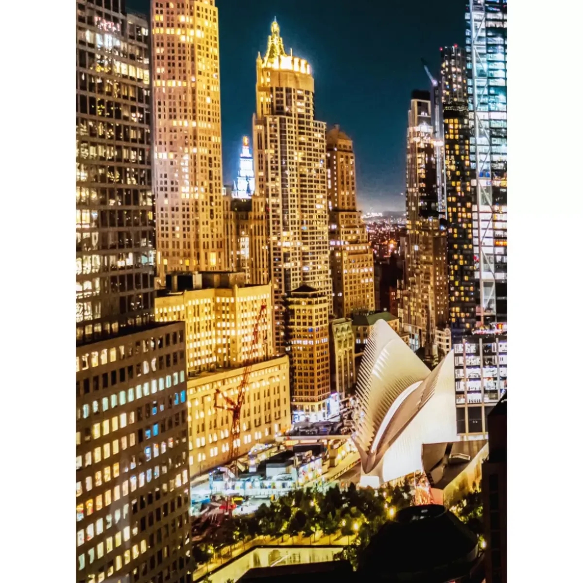 Sale Glasbild Skyline Night 150X100Cm Bilder