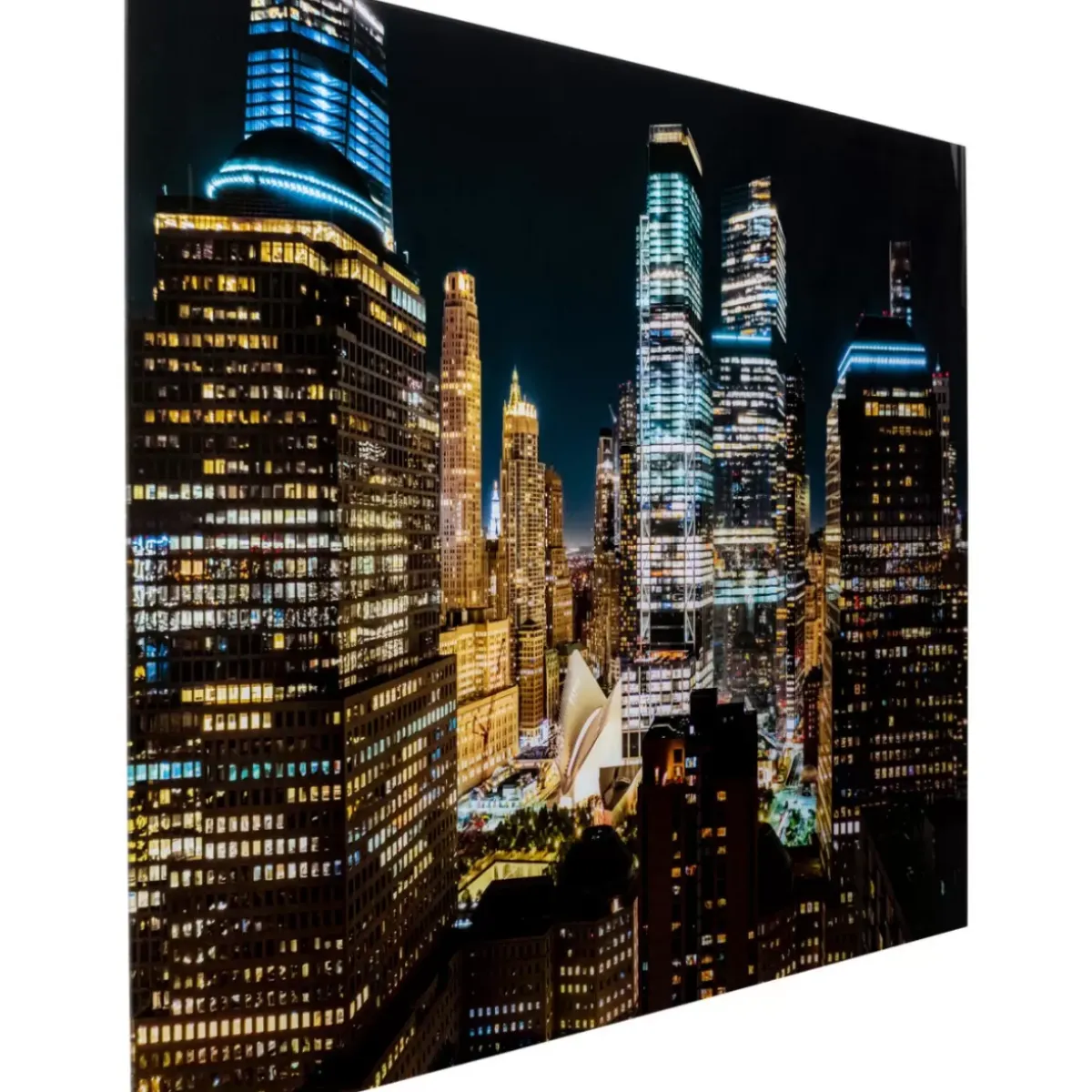 Sale Glasbild Skyline Night 150X100Cm Bilder
