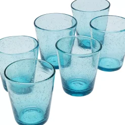 Clearance Glas-Set Bubble Blau (6/Tlg.) Geschirr & Tischaccessoires