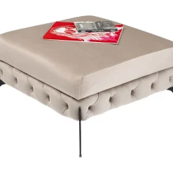 Hot Hocker Bellissima Velvet Beige 80Cm Sitzbänke