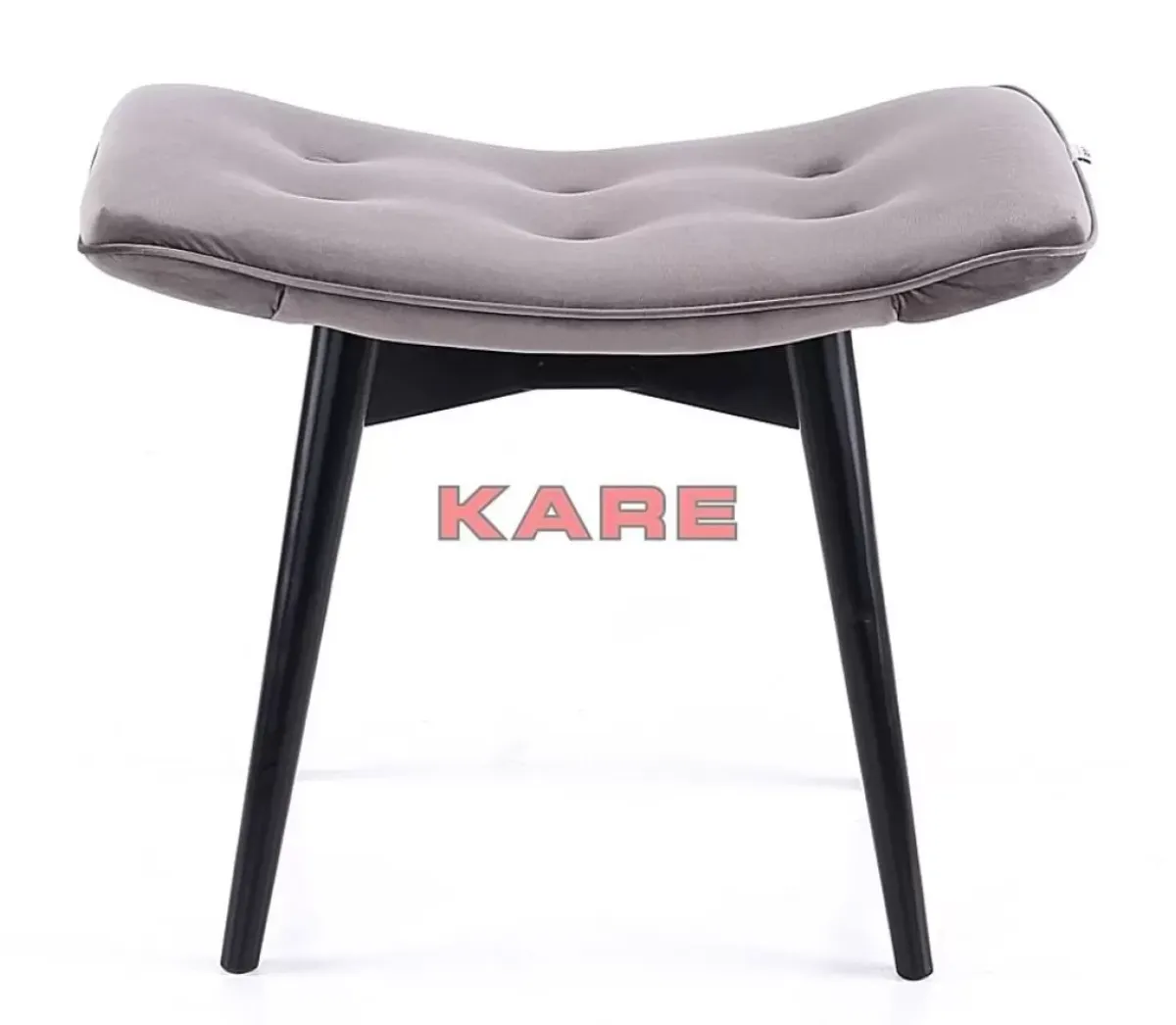 Sale Hocker Black Vicky Velvet Grau 46X59Cm Sitzbänke