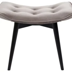 Sale Hocker Black Vicky Velvet Grau 46X59Cm Sitzbänke