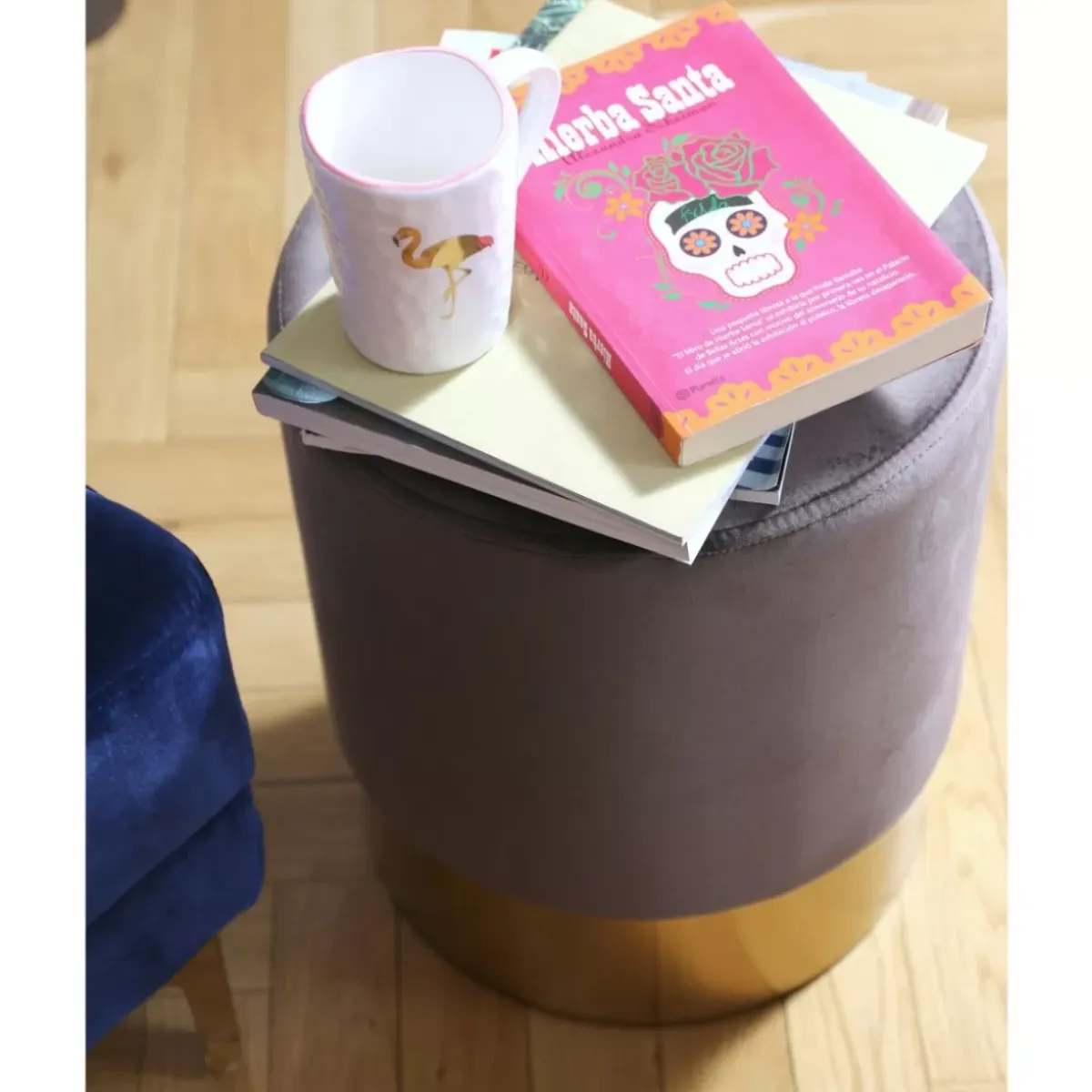 Best Hocker Cherry Braun Brass O35Cm Sitzbänke