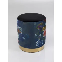 Outlet Hocker Cherry Flower Schwarz Brass O32Cm Sitzbänke