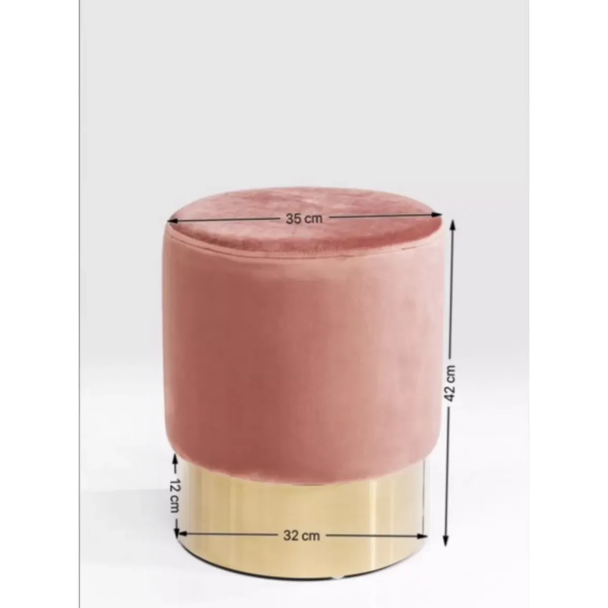 Best Hocker Cherry Rose Brass O35Cm Sitzbänke