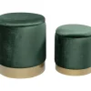 Discount Hocker Cherry Storage Dunkelgrun Brass (2/Set) Sitzbänke