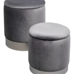Hocker Cherry Storage Grau Silber (2/Set) Sitzbänke