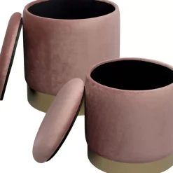 Sale Hocker Cherry Storage Rose Brass (2/Set) Sitzbänke