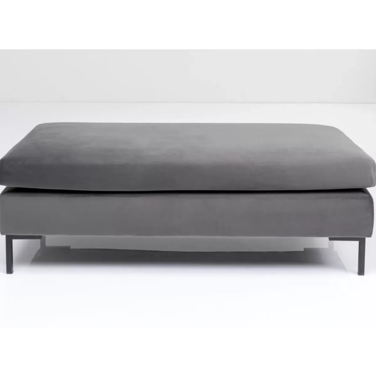 Clearance Hocker Gianni Velvet Grau Schwarz Sitzbänke