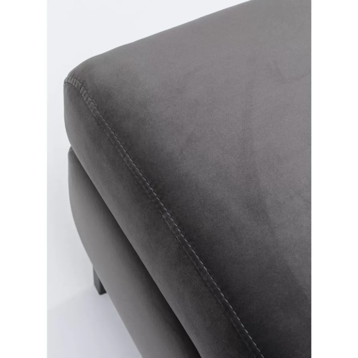 Clearance Hocker Gianni Velvet Grau Schwarz Sitzbänke