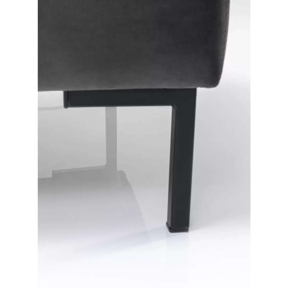 Clearance Hocker Gianni Velvet Grau Schwarz Sitzbänke