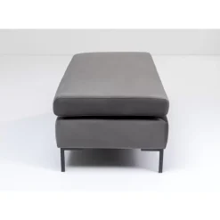 Clearance Hocker Gianni Velvet Grau Schwarz Sitzbänke
