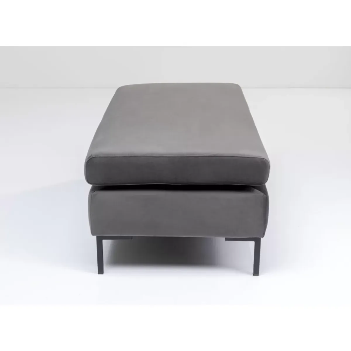 Clearance Hocker Gianni Velvet Grau Schwarz Sitzbänke