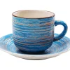 Online Kaffeetasse Swirl Blau (2/Set) Geschirr & Tischaccessoires