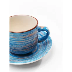 Online Kaffeetasse Swirl Blau (2/Set) Geschirr & Tischaccessoires