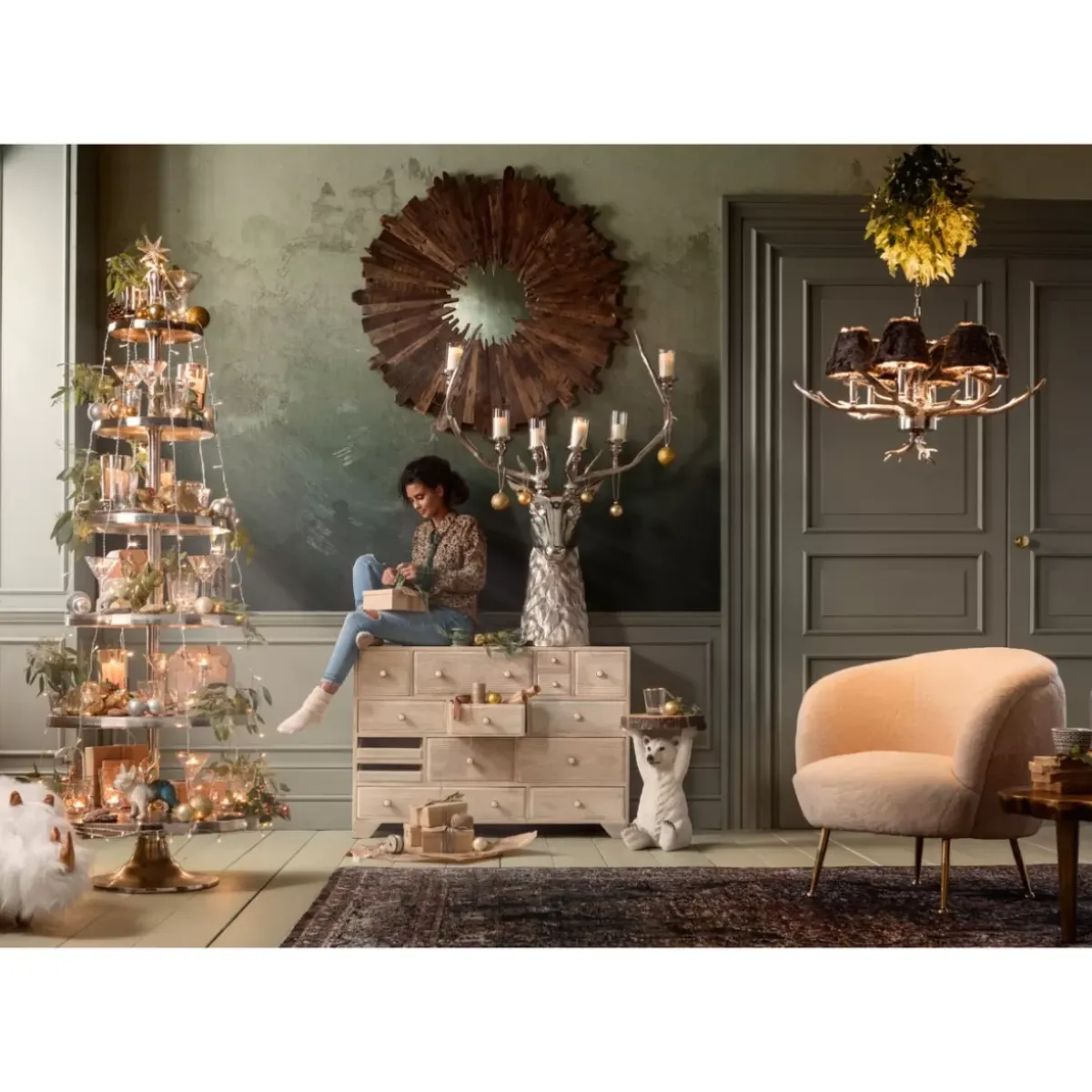 Discount Kerzenleuchter Reindeer Kerzenständer & Laternen