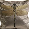 Clearance Kissen Glitter Dragonfly Braun 40X40Cm Kissen