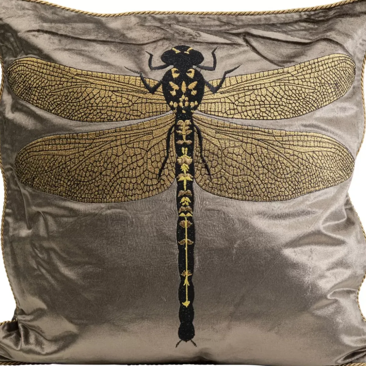 Clearance Kissen Glitter Dragonfly Braun 40X40Cm Kissen