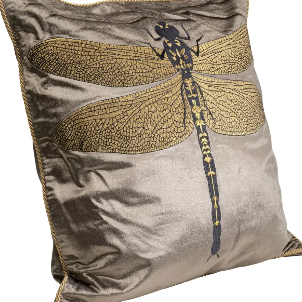 Clearance Kissen Glitter Dragonfly Braun 40X40Cm Kissen