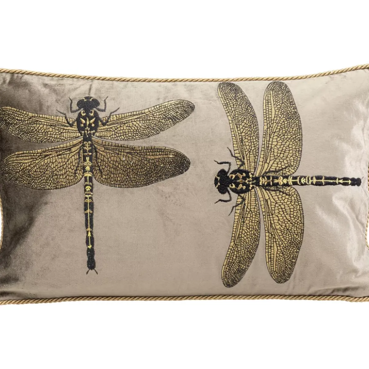 Kissen Glitter Dragonfly Braun 50X30Cm Kissen