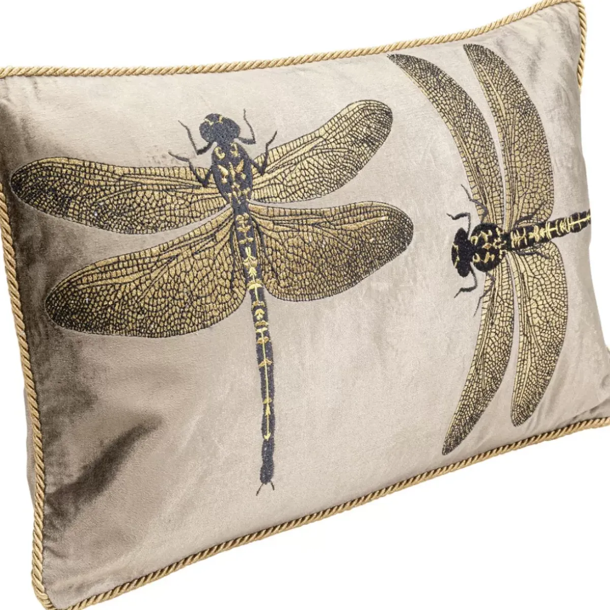 Kissen Glitter Dragonfly Braun 50X30Cm Kissen