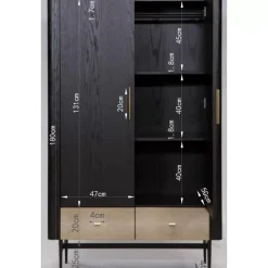 Hot Kleiderschrank Milano 180X110 Regale