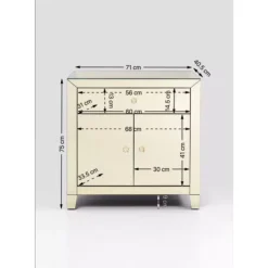 Clearance Kommode Luxury Champagne 2-Turig 1 Schub Kommoden & Sideboards