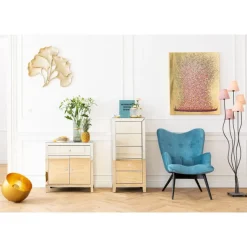 Clearance Kommode Luxury Champagne 2-Turig 1 Schub Kommoden & Sideboards