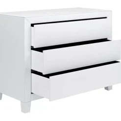 Discount Kommode Luxury Push 3 Schube Weiss Kommoden & Sideboards
