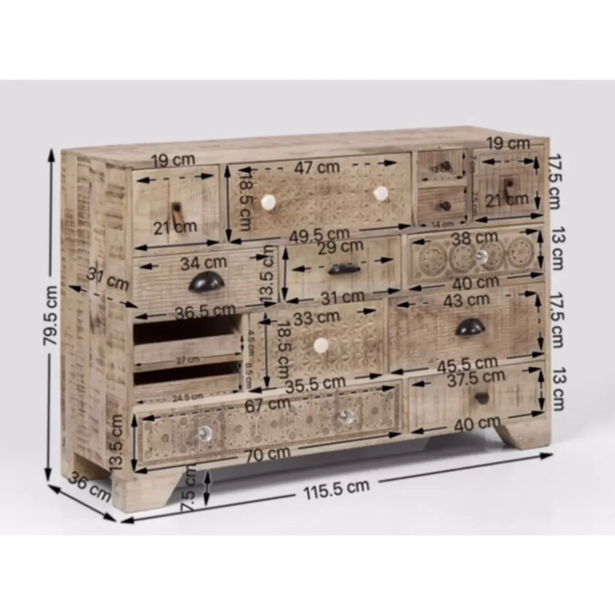 Clearance Kommode Puro 14 Schube Kommoden & Sideboards