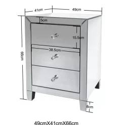 Outlet Kommode Schmal Luxury 3 Schube Kommoden & Sideboards