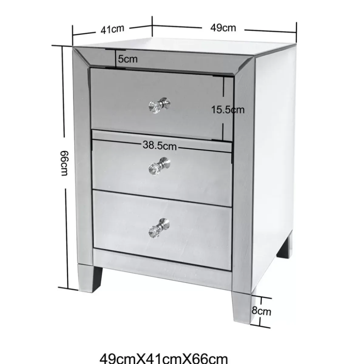 Outlet Kommode Schmal Luxury 3 Schube Kommoden & Sideboards