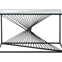 Sale Konsole Laser Schwarz Klarglas 120X40Cm Kommoden & Sideboards
